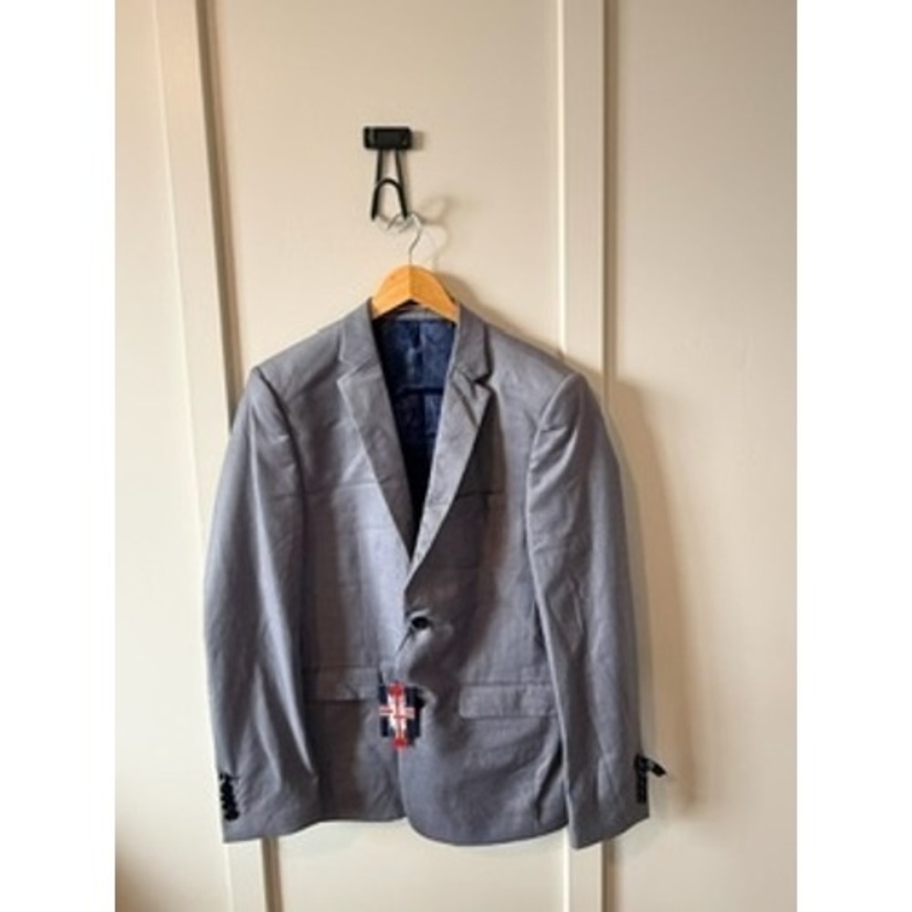 English Laundry Men Silver Grey Slim Fit Blazer Sport Coat 40R SS71000-010 NEW
